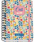 Dohe C´est la Vie Agenda Escolar 25/26 Espiral Wire’o A5 - Semana Vista - Papel 80g/m2 - 4 Hojas de Pegatinas - Cubierta de Cart