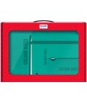 Dohe Colour Vibes Pack de Mochila + Carpeta A4 Recambio + Portatodo Triple - Todo en un Maletin Perfecto para Regalo - Color Ver