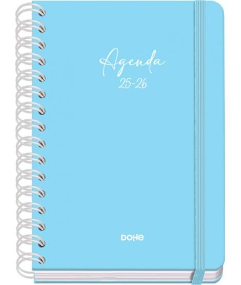 Dohe Serenity Agenda Escolar 25/26 Espiral Wire’o A5 - Semana Vista - Papel 80g/m2 - 4 Hojas de Pegatinas - Cubierta de Carton P