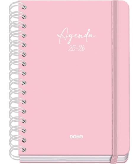 Dohe Serenity Agenda Escolar 25/26 Espiral Wire’o A5 - Semana Vista - Papel 80g/m2 - 4 Hojas de Pegatinas - Cubierta de Carton P