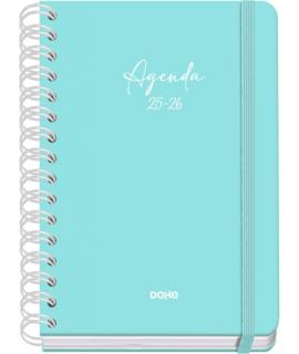 Dohe Serenity Agenda Escolar 25/26 Espiral Wire’o A5 - Semana Vista - Papel 80g/m2 - 4 Hojas de Pegatinas - Cubierta de Carton P