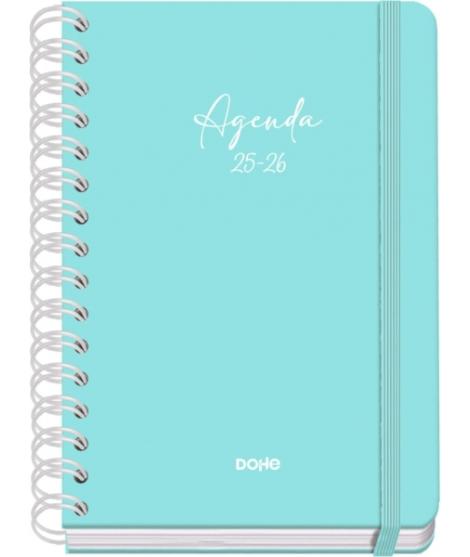 Dohe Serenity Agenda Escolar 25/26 Espiral Wire’o A5 - Semana Vista - Papel 80g/m2 - 4 Hojas de Pegatinas - Cubierta de Carton P