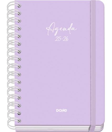 Dohe Serenity Agenda Escolar 25/26 Espiral Wire’o A5 - Semana Vista - Papel 80g/m2 - 4 Hojas de Pegatinas - Cubierta de Carton P