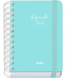Dohe Serenity Agenda Escolar 25/26 Espiral Wire’o A6 - Dia Pagina - Papel 80g/m2 - 4 Hojas de Pegatinas - Cubierta de Carton Pla