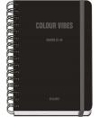 Dohe Colour Vibes Agenda Escolar 25/26 Espiral Wire’o A5 - Semana Vista - Papel 80g/m2 - 4 Hojas de Pegatinas - Cubierta de Cart