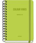 Dohe Colour Vibes Agenda Escolar 25/26 Espiral Wire’o A5 - Semana Vista - Papel 80g/m2 - 4 Hojas de Pegatinas - Cubierta de Cart