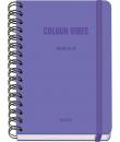 Dohe Colour Vibes Agenda Escolar 25/26 Espiral Wire’o A5 - Semana Vista - Papel 80g/m2 - 4 Hojas de Pegatinas - Cubierta de Cart