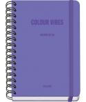 Dohe Colour Vibes Agenda Escolar 25/26 Espiral Wire’o A5 - Semana Vista - Papel 80g/m2 - 4 Hojas de Pegatinas - Cubierta de Cart