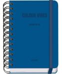 Dohe Colour Vibes Agenda Escolar 25/26 Espiral Wire’o A6 - Dia Pagina - Papel 80g/m2 - 4 Hojas de Pegatinas - Cubierta de Carton