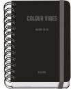 Dohe Colour Vibes Agenda Escolar 25/26 Espiral Wire’o A6 - Dia Pagina - Papel 80g/m2 - 4 Hojas de Pegatinas - Cubierta de Carton