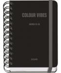 Dohe Colour Vibes Agenda Escolar 25/26 Espiral Wire’o A6 - Dia Pagina - Papel 80g/m2 - 4 Hojas de Pegatinas - Cubierta de Carton
