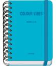 Dohe Colour Vibes Agenda Escolar 25/26 Espiral Wire’o A6 - Dia Pagina - Papel 80g/m2 - 4 Hojas de Pegatinas - Cubierta de Carton