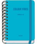 Dohe Colour Vibes Agenda Escolar 25/26 Espiral Wire’o A6 - Dia Pagina - Papel 80g/m2 - 4 Hojas de Pegatinas - Cubierta de Carton
