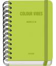 Dohe Colour Vibes Agenda Escolar 25/26 Espiral Wire’o A6 - Dia Pagina - Papel 80g/m2 - 4 Hojas de Pegatinas - Cubierta de Carton