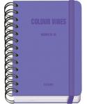 Dohe Colour Vibes Agenda Escolar 25/26 Espiral Wire’o A6 - Dia Pagina - Papel 80g/m2 - 4 Hojas de Pegatinas - Cubierta de Carton