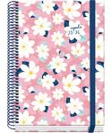 Dohe Camomille Agenda Escolar 25/26 Espiral A5 - Dia Pagina - Papel 70g/m2 - 4 Hojas de Pegatinas - Cubierta de Carton Plastific