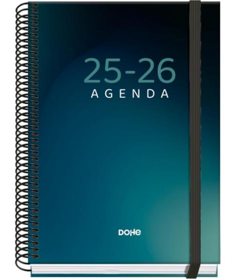 Dohe Boreal Agenda Escolar 25/26 Espiral A5 - Dia Pagina - Papel 70g/m2 - 4 Hojas de Pegatinas - Cubierta de Carton Plastificado
