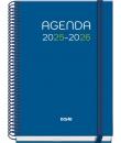 Dohe Logic Agenda Escolar 25/26 Espiral A5 - Dia Pagina - Papel 70g/m2 - 4 Hojas de Pegatinas - Cubierta de Carton Plastificado 