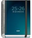 Dohe Boreal Agenda Escolar 25/26 Espiral A6 - Dia Pagina - Papel 70g/m2 - 4 Hojas de Pegatinas - Cubierta de Carton Plastificado