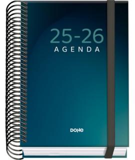 Dohe Boreal Agenda Escolar 25/26 Espiral A6 - Dia Pagina - Papel 70g/m2 - 4 Hojas de Pegatinas - Cubierta de Carton Plastificado