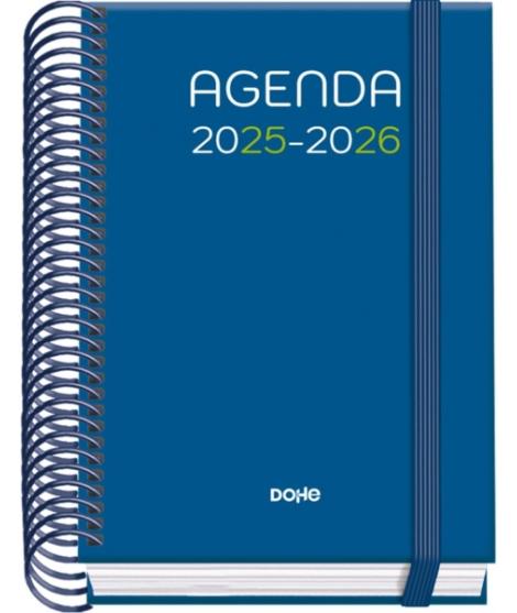 Dohe Logic Agenda Escolar 25/26 Espiral A6 - Dia Pagina - Papel 70g/m2 - 4 Hojas de Pegatinas - Cubierta de Carton Plastificado 