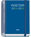 Dohe Logic Agenda Escolar 25/26 Espiral A6 - Dia Pagina - Papel 70g/m2 - 4 Hojas de Pegatinas - Cubierta de Carton Plastificado 