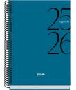 Dohe System Agenda Escolar 25/26 Espiral A5 - Dia Pagina - Papel 70g/m2 - Cubierta de Carton Plastificado - Color Azul