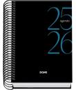 Dohe System Agenda Escolar 25/26 Espiral A6 - Dia Pagina - Papel 70g/m2 - Cubierta de Carton Plastificado - Color Negro