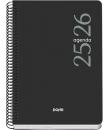 Dohe Esencial Agenda Escolar 25/26 Espiral A5 - Semana Vista - Papel 70g/m2 - Cubierta en Polipropileno - Color Negro