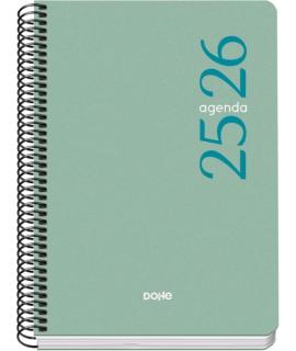Dohe Esencial Agenda Escolar 25/26 Espiral A5 - Dia Pagina - Papel 70g/m2 - Cubierta en Polipropileno - Color Verde