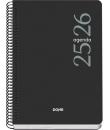 Dohe Esencial Agenda Escolar 25/26 Espiral A5 - Dia Pagina - Papel 70g/m2 - Cubierta en Polipropileno - Color Negro