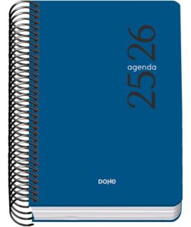 Dohe Esencial Agenda Escolar 25/26 Espiral A6 - Dia Pagina - Papel 70g/m2 - Cubierta en Polipropileno - Color Azul