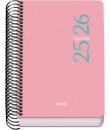 Dohe Esencial Agenda Escolar 25/26 Espiral A6 - Dia Pagina - Papel 70g/m2 - Cubierta en Polipropileno - Color Rosa