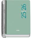 Dohe Esencial Agenda Escolar 25/26 Espiral A6 - Dia Pagina - Papel 70g/m2 - Cubierta en Polipropileno - Color Verde