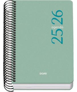Dohe Esencial Agenda Escolar 25/26 Espiral A6 - Dia Pagina - Papel 70g/m2 - Cubierta en Polipropileno - Color Verde