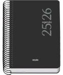 Dohe Esencial Agenda Escolar 25/26 Espiral A6 - Dia Pagina - Papel 70g/m2 - Cubierta en Polipropileno - Color Negro