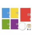 Golden Cuaderno Espiral A4 160 Hojas 60grs 1 Raya - Hojas Microperforadas con 4 Taladros y 4 Bandas de Color - Tapa Resistente F