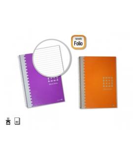 Golden Cuaderno Espiral Folio 80 Hojas 60grs Pautado 3.5mm - Margen Remarcado - Tapa Extradura - Colores Surtidos