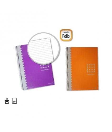 Golden Cuaderno Espiral Folio 80 Hojas 60grs Pautado 3.5mm - Margen Remarcado - Tapa Extradura - Colores Surtidos