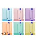 Bismark Pack de Cuaderno Espiral A4 120 Hojas 90grs Cuadricula 5x5 + Portatodo de Neopreno - Hojas Microperforadas - Colores Pas