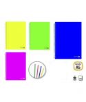 Golden Pack de 8 Cuadernos A5 120 Hojas 90gr Cuadricula 5x5 - Hojas Microperforadas con Banda de Color y 2 Taladros - Tapa Polip