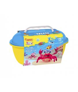 Jovi Play & Fun Cofre Splash con 24 Barras de Plastilina 15gr + Modeladores + Recortables - Sin Gluten - Base Vegetal - No se Se