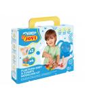 Jovi My First Plastilina Kit de Modelaje con 4 Pastillas de Plastilina 38gr + 3 Estampadores de Madera - Super Blanda - Estimula