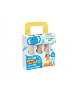 Jovi My First Plastilina Kit de Modelaje con 3 Estampadores de Madera