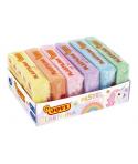 Jovi Pack de 6 Pastillas de Plastilina 50gr - 100% Vegetal - Muy Moldeable - No Se Seca - Colores Mezclables - Colores Pastel Su