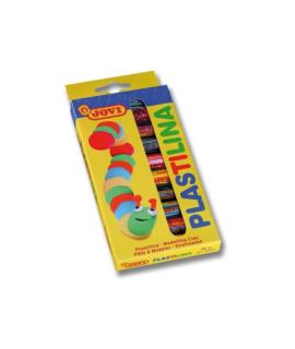 Jovi Pack con 10 Barras de Plastilina 15gr - Muy Moldeable - No se Seca - Colores Surtidos