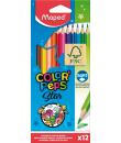 Maped Color´Peps Star Pack de 12 Lapices de Colores Triangulares - Mina Suave - Madera Certificada FSC - Colores Surtidos