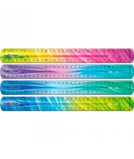 Maped Twist´n Flex Regla de Flexible 30cm - Irrompible - Doble Graduacion - Colores Degradados Aleatorios