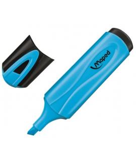 Maped Peps Classic Marcador Fluorescente - Punta Biselada - Trazo de 1 a 5mm - Ideal para Subrayar y Resaltar - Color Azul