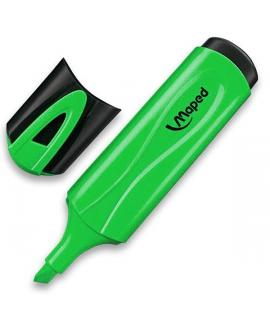Maped Peps Classic Marcador Fluorescente - Punta Biselada - Trazo de 1 a 5mm - Ideal para Subrayar y Resaltar - Color Verde